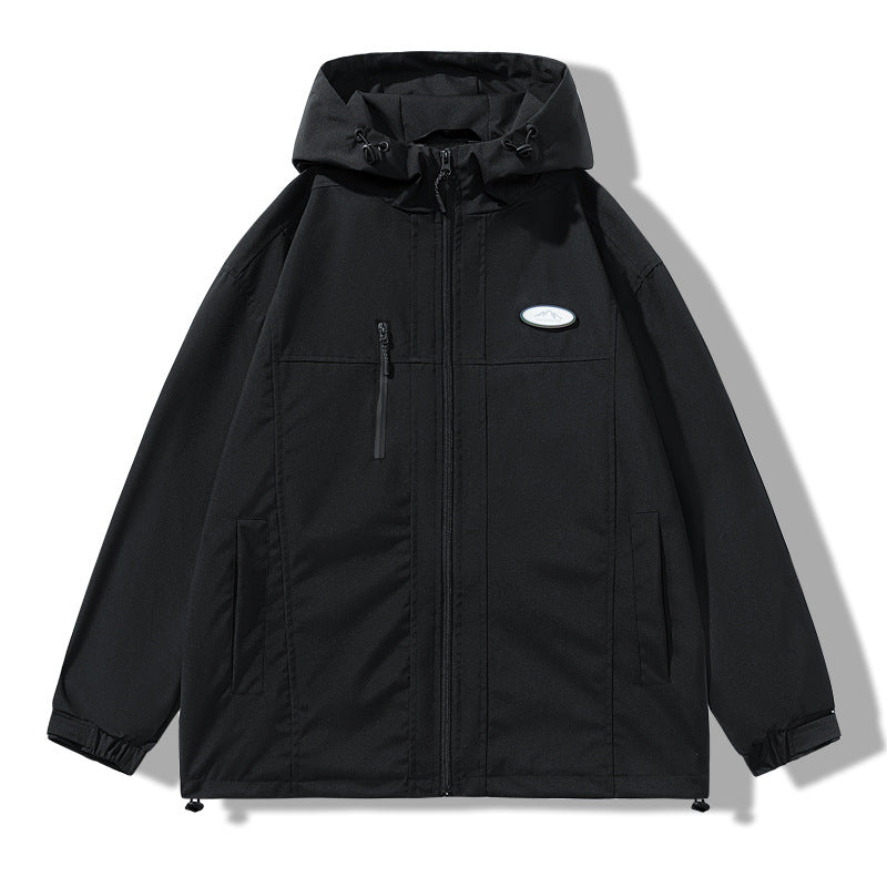 Herren Wetterfeste Jacke mit verstellbarer Kapuze Echoarchiv