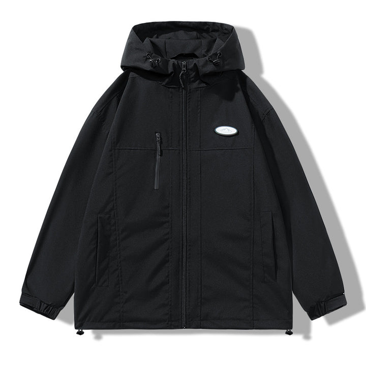 Herren Wetterfeste Jacke mit verstellbarer Kapuze Echoarchiv