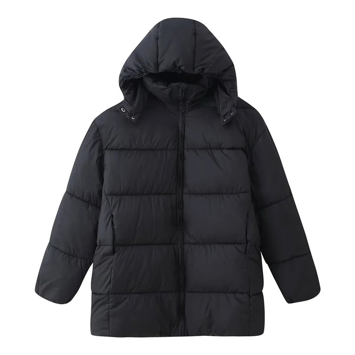 Damen nan oversized Steppjacke mit Kapuze und wärmender Thermofütterung Echo Archiv