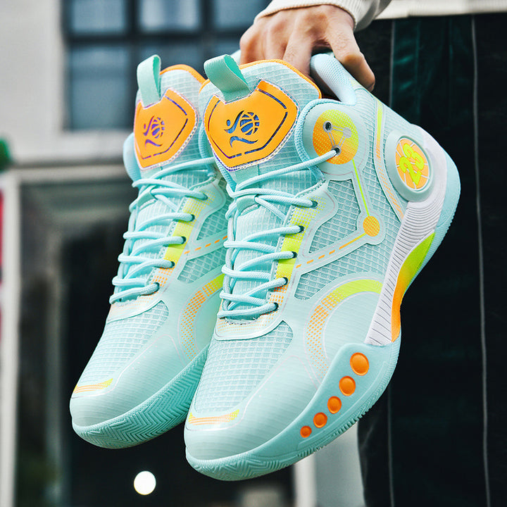 Herren gepolsterter High-Top Basketballschuh mit holografischen Akzenten und griffiger Gummilaufsohle Echo Archiv