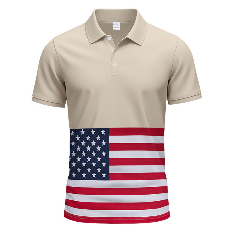 Herren Poloshirt mit Flaggenmotiven Echoarchiv