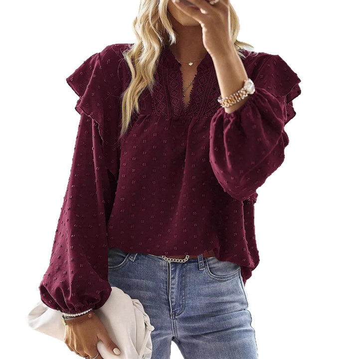 Damen Verspielte Rüschenbluse Echo Archiv