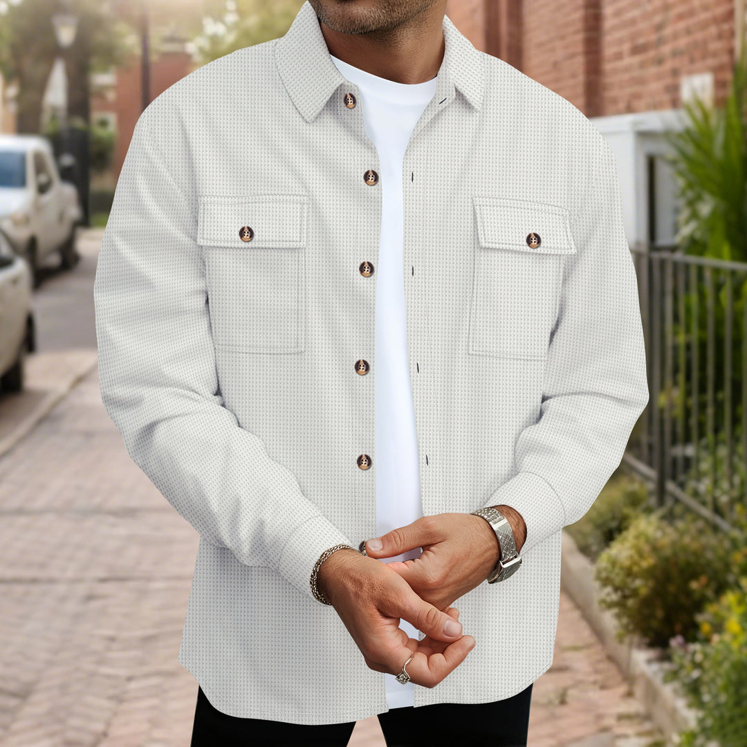 Herren Lite Overshirt mit strukturiertem Design und praktischen Brusttaschen Echoarchiv