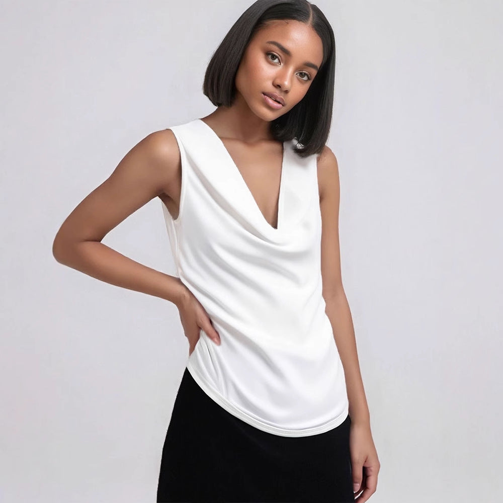 Damen elegant drapiertes Top Echo Archiv