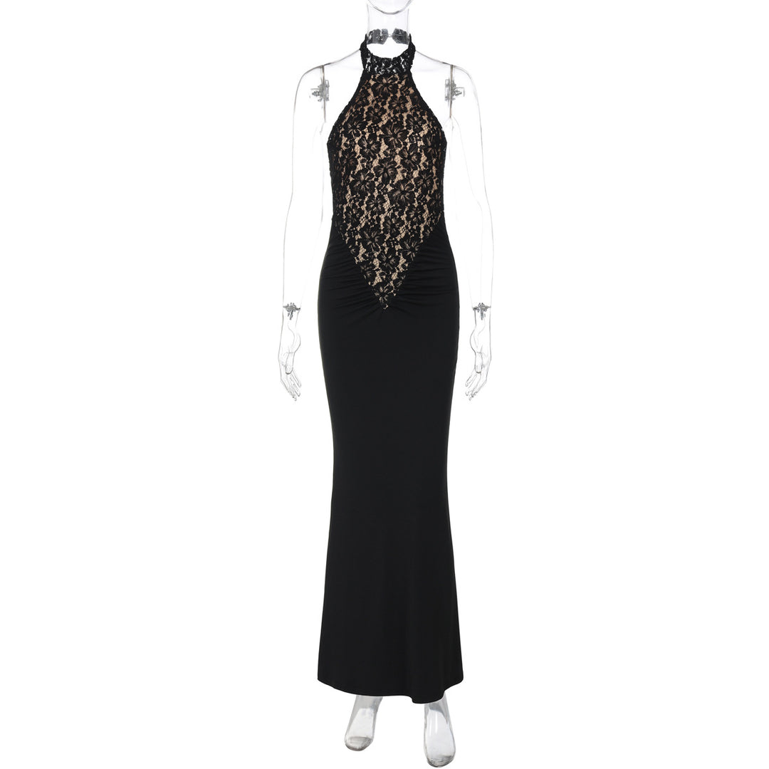 Damen Elegantes Abendkleid mit Spitzenoberteil Echo Archiv