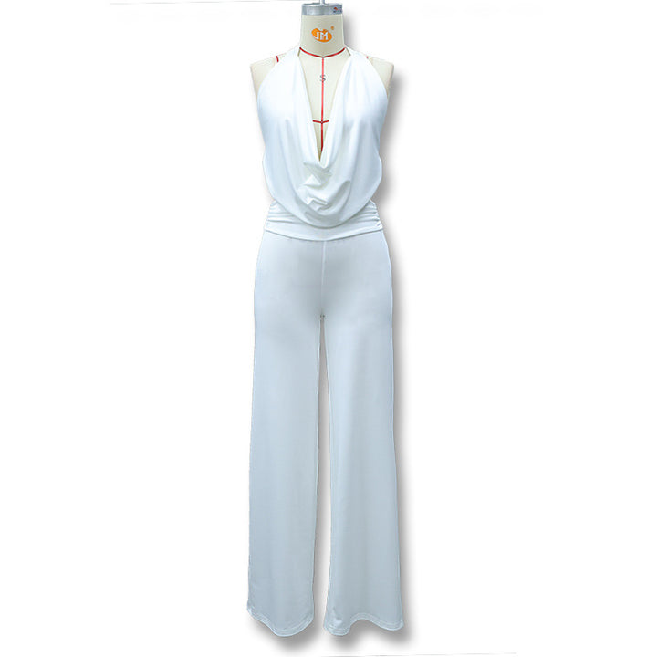 Damen Jumpsuit mit elegantem Wickeldetail und weiten Beinpartien Echo Archiv