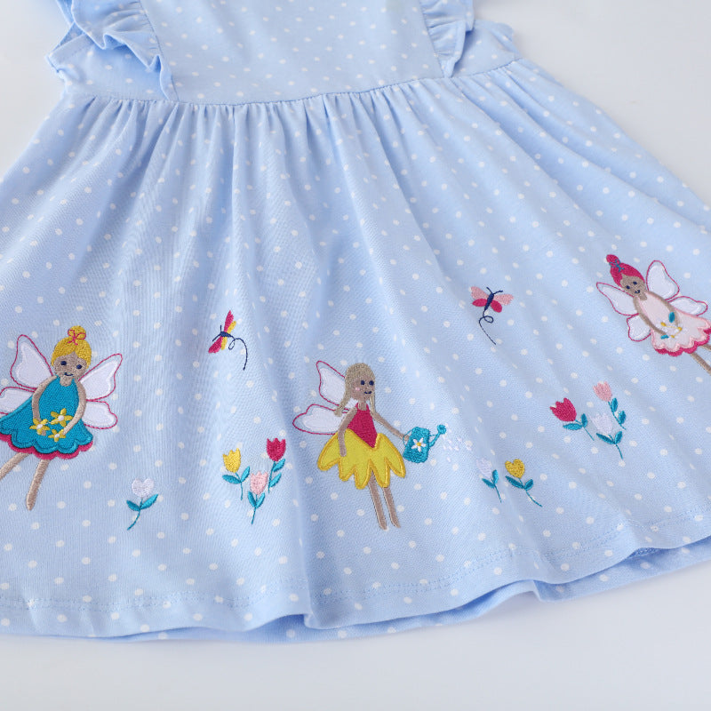 Mädchen Kleid mit niedlichen Feenapplikationen Echo Archiv