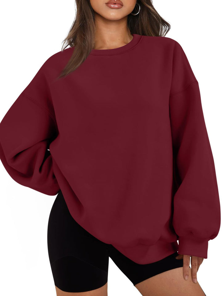 Damen nan Boxy-Crewneck-Sweat mit extraweiter Passform, Raglanärmeln und weichem Fleece-Innenfutter Echo Archiv