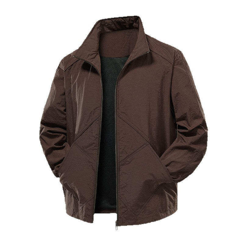 Herren Leichte technische Windjacke mit Mesh‑Futter und Stehkragen Echoarchiv