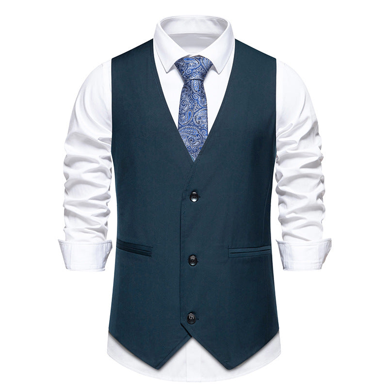 Herren elegante Anzugweste mit modernem Schnitt und praktischen Taschen Echoarchiv