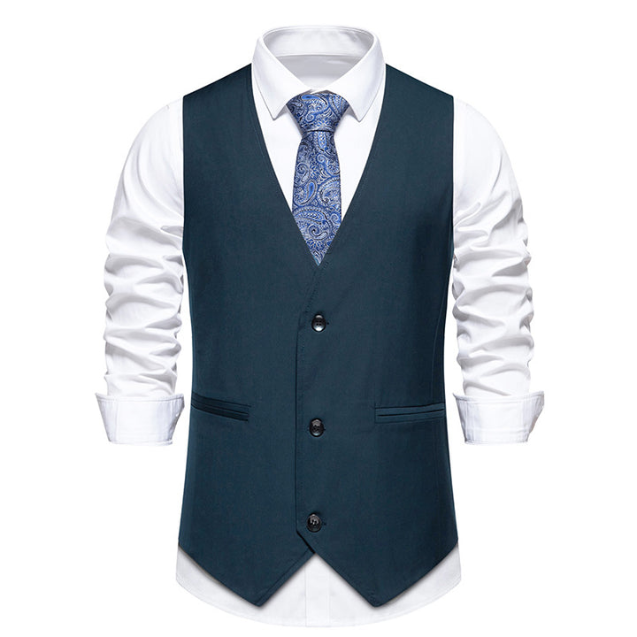 Herren elegante Anzugweste mit modernem Schnitt und praktischen Taschen Echoarchiv