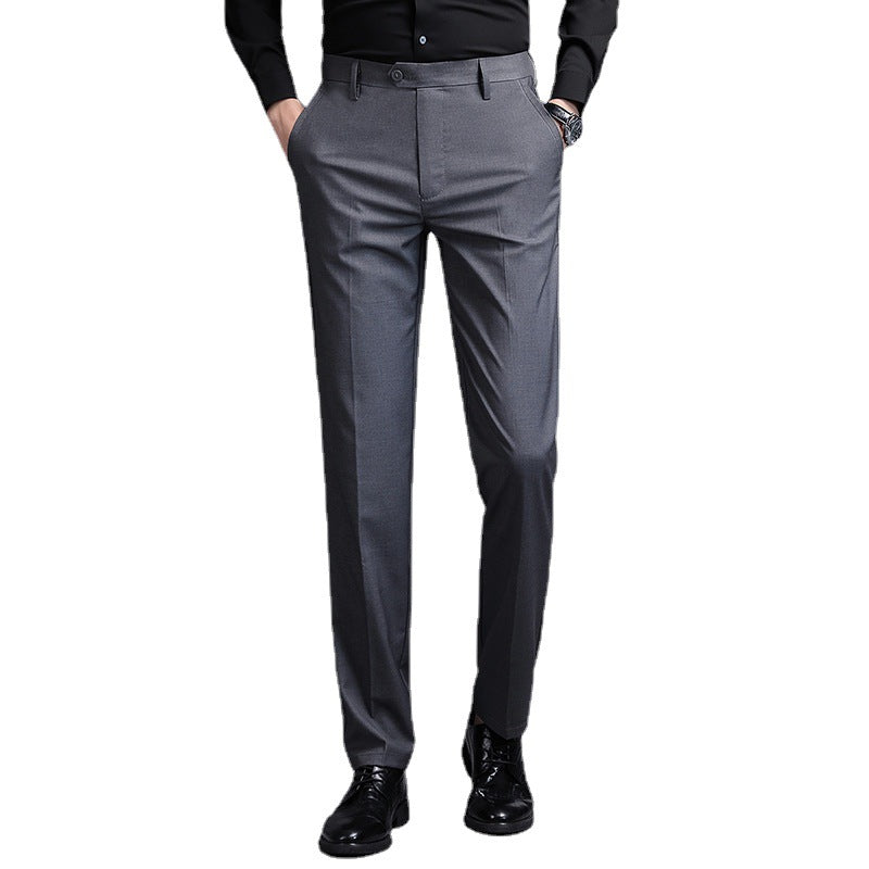 Herren elegante Anzughose mit schmalem Schnitt und funktionalen Taschen Echoarchiv