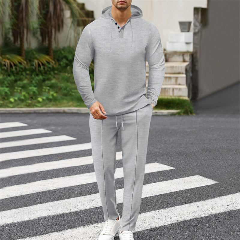 Herren modisches Hoodie-Set mit sportlichem Schnitt und praktischen Funktionen Echoarchiv