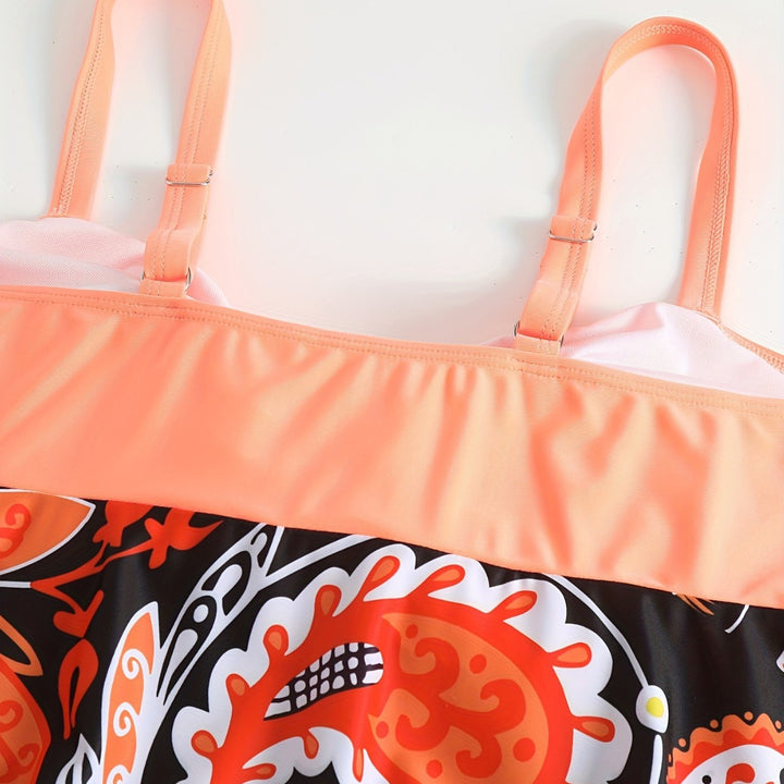 Damen Tankini Set mit verspieltem Druck und modischen Details Echo Archiv