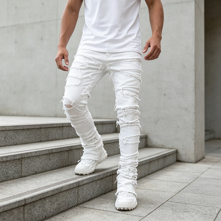 Herren Zerrissene Skinny Jeans Echoarchiv