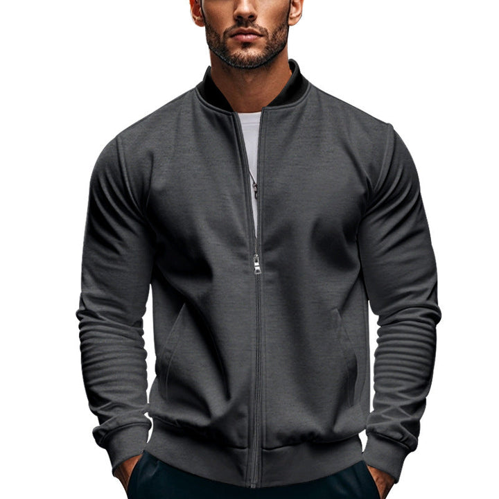 Herren stilvolle Sportjacke mit hochschließendem Kragen und praktischen Taschen Echoarchiv