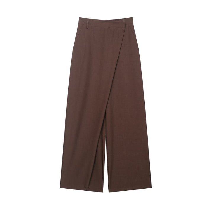 Damen Weite Highwaist Culotte‑Hose mit überlappender Wickelfront und Gürtelschlaufen Echo Archiv