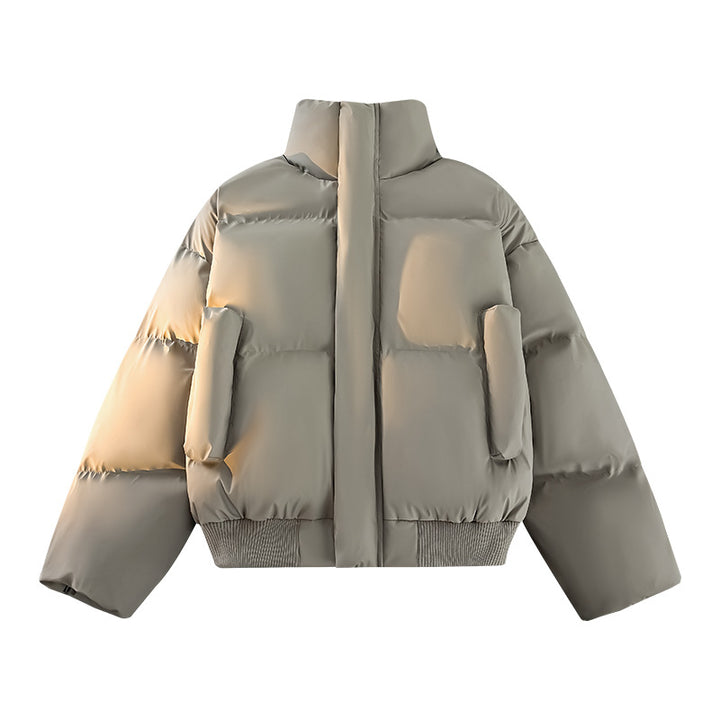 Herren Modische Steppjacke mit hohem Kragen und praktischen Taschen Echoarchiv
