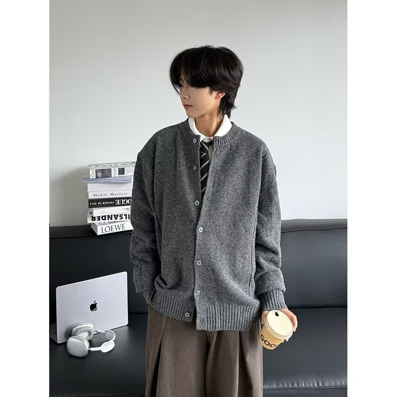 Damen Modischer Strick-Cardigan mit Rundknopfleiste Echoarchiv