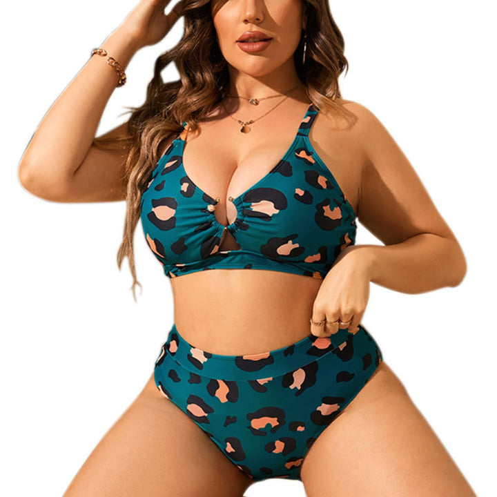 Damen Bikini-Set mit Hohem Taillenbund und Raffinierten Rüschendetails Echo Archiv