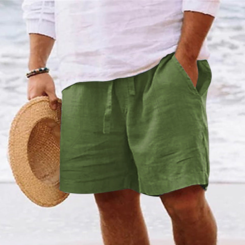 Herren lässige Leinen-Shorts mit praktischen Seitentaschen Echoarchiv