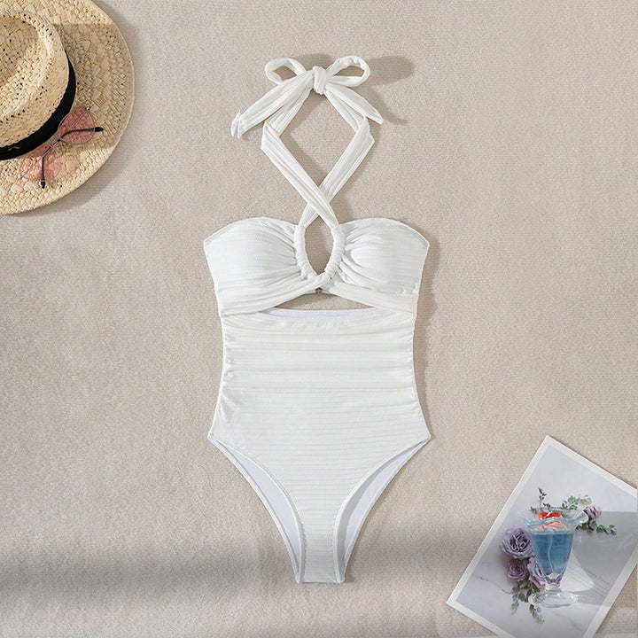 Damen Einteiler Badeanzug mit modischem Wickeldesign und aufregenden Cut-Out-Details Echo Archiv