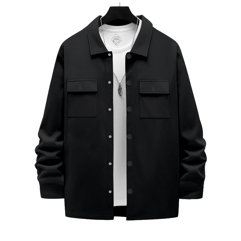 Herren lässige Utility-Jacke mit praktischen Taschen und Knopfdetails Echoarchiv