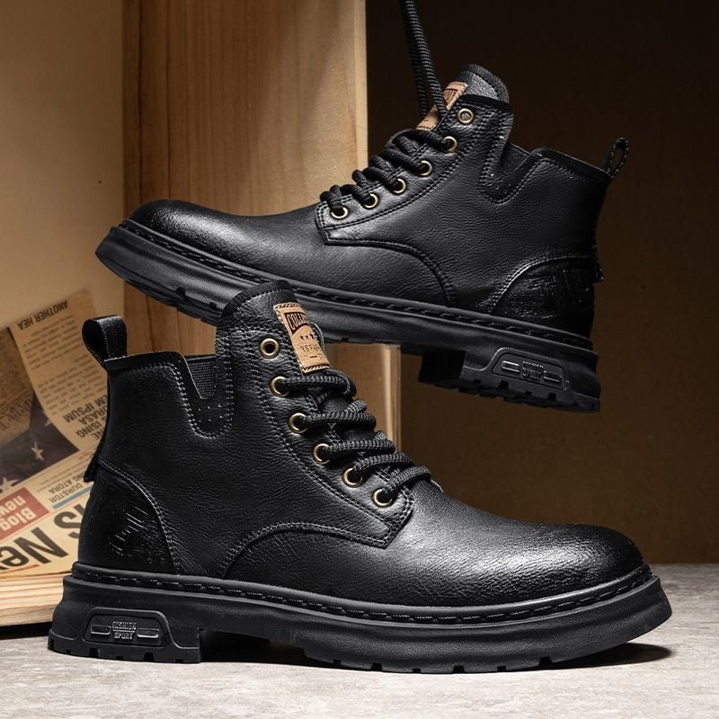 Herren Robuste Leder Boots Echoarchiv