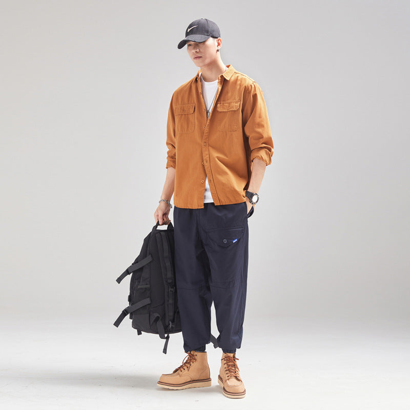 Herren Overshirt aus Baumwoll‑Twill mit Pattentaschen und Relaxed‑Fit Echo Archiv