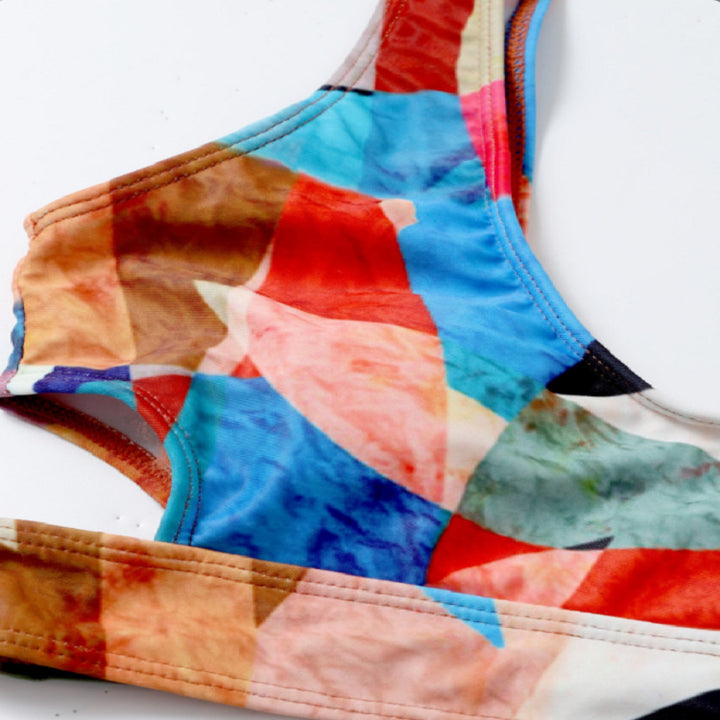 Damen Sport-Bikini mit geometrischem Design und breiten Trägern Echo Archiv