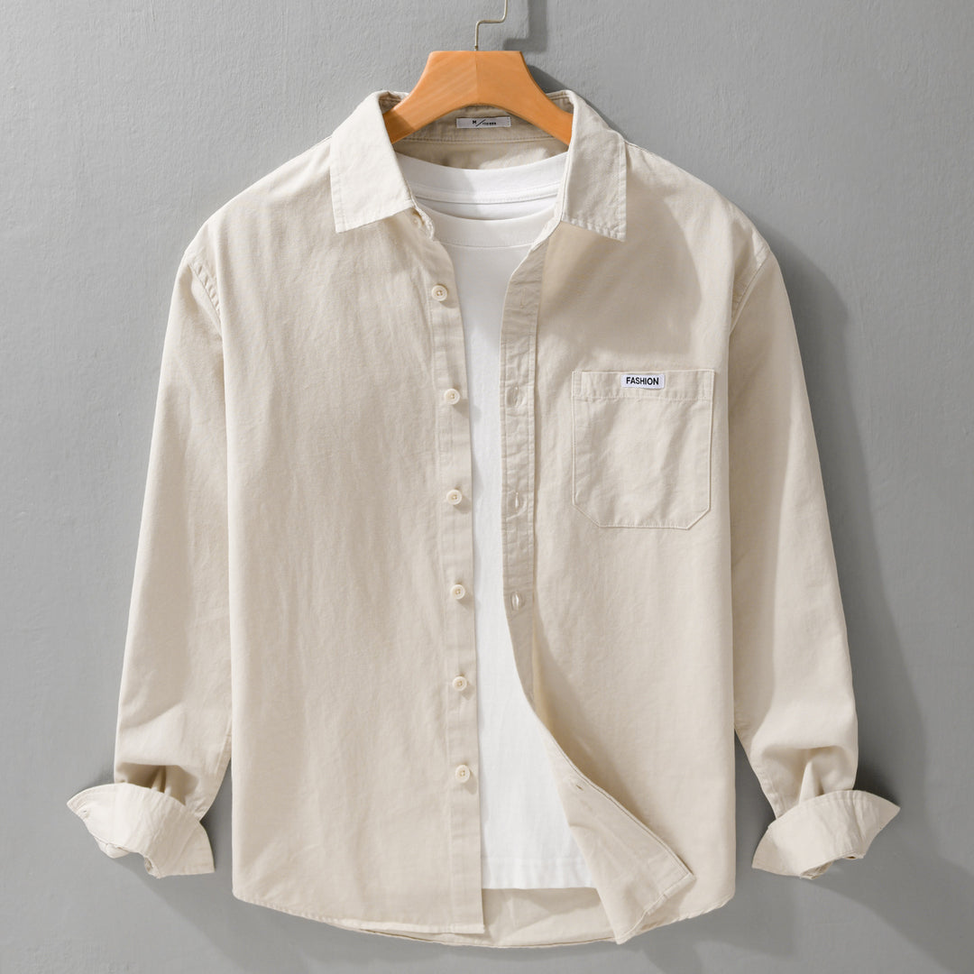Herren Leichtes Baumwoll-Overshirt mit Brusttasche, Soft‑Touch und Relaxed-Schnitt Echoarchiv