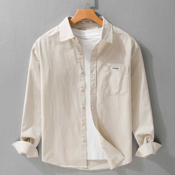 Herren Leichtes Baumwoll-Overshirt mit Brusttasche, Soft‑Touch und Relaxed-Schnitt Echoarchiv