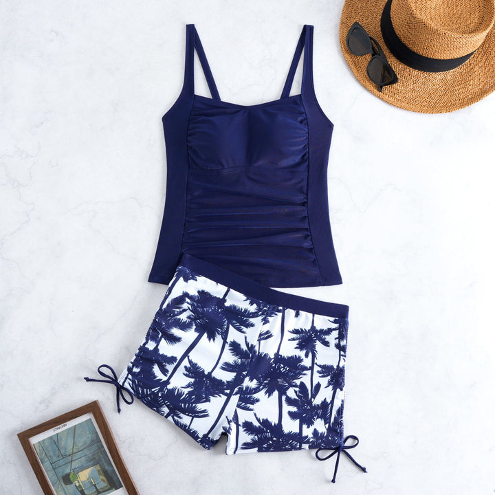 Damen Badeanzug mit trendiger Raffung und modischen Shorts Echo Archiv
