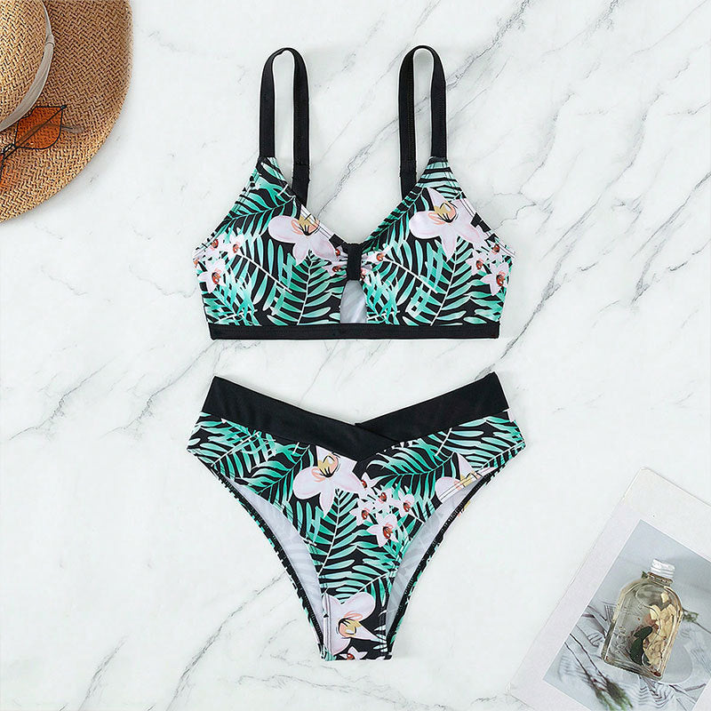 Damen Bikini-Set mit floralem Design und verstellbaren Trägern Echo Archiv