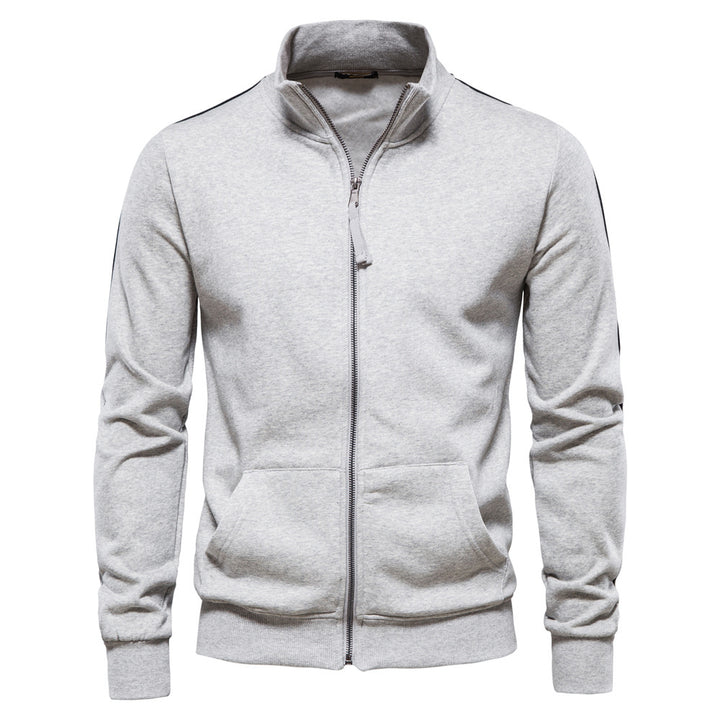 Herren Sweatjacke mit hohem Kragen und durchgehendem Reißverschluss Echoarchiv
