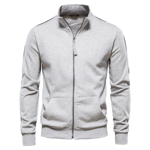 Herren Sweatjacke mit hohem Kragen und durchgehendem Reißverschluss Echoarchiv