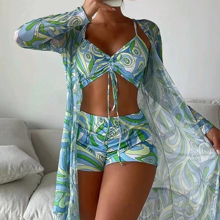 Damen Tankini-Set mit modischem Overshirt Echo Archiv
