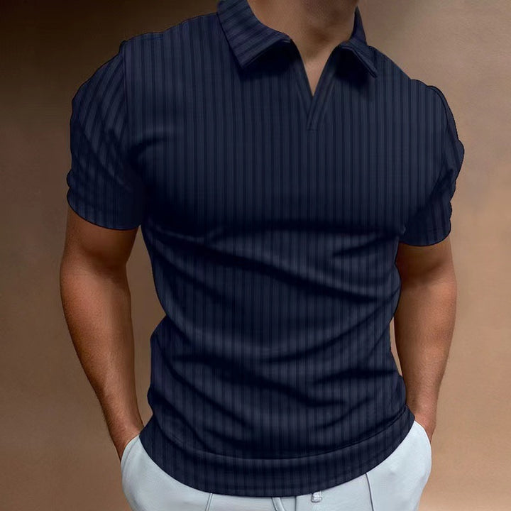 Herren Polo-Shirt mit Streifenmuster Echoarchiv