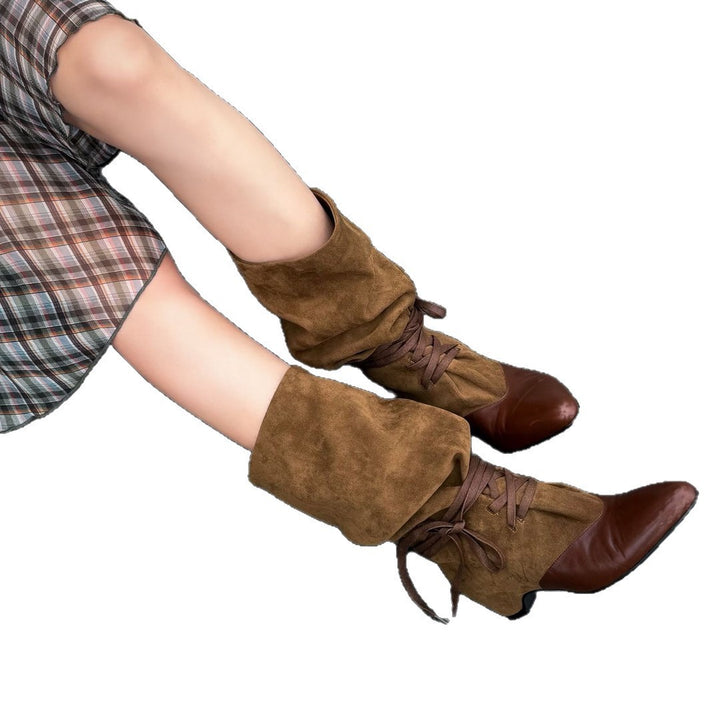 Damen Modische Ankle-Boots mit Schnürung – Varelle