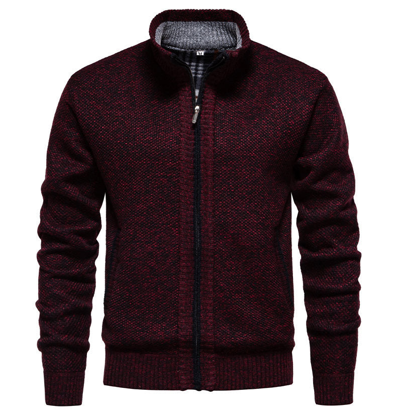 Herren sportliche Strickjacke mit Stehkragen Echoarchiv