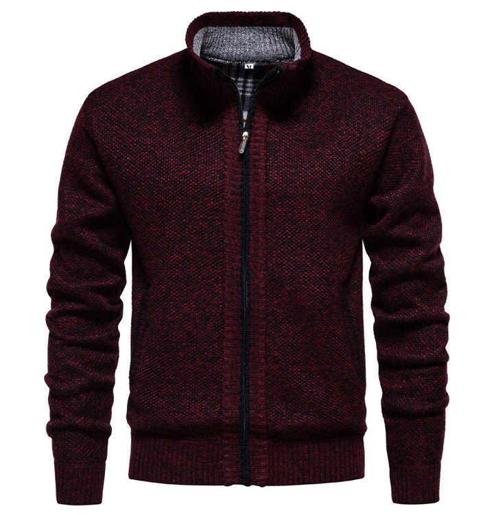 Herren sportliche Strickjacke mit Stehkragen Echoarchiv