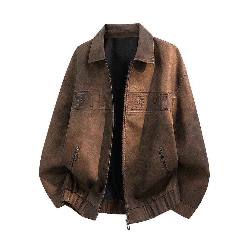 Herren Freizeit Lederjacke Echo Archiv
