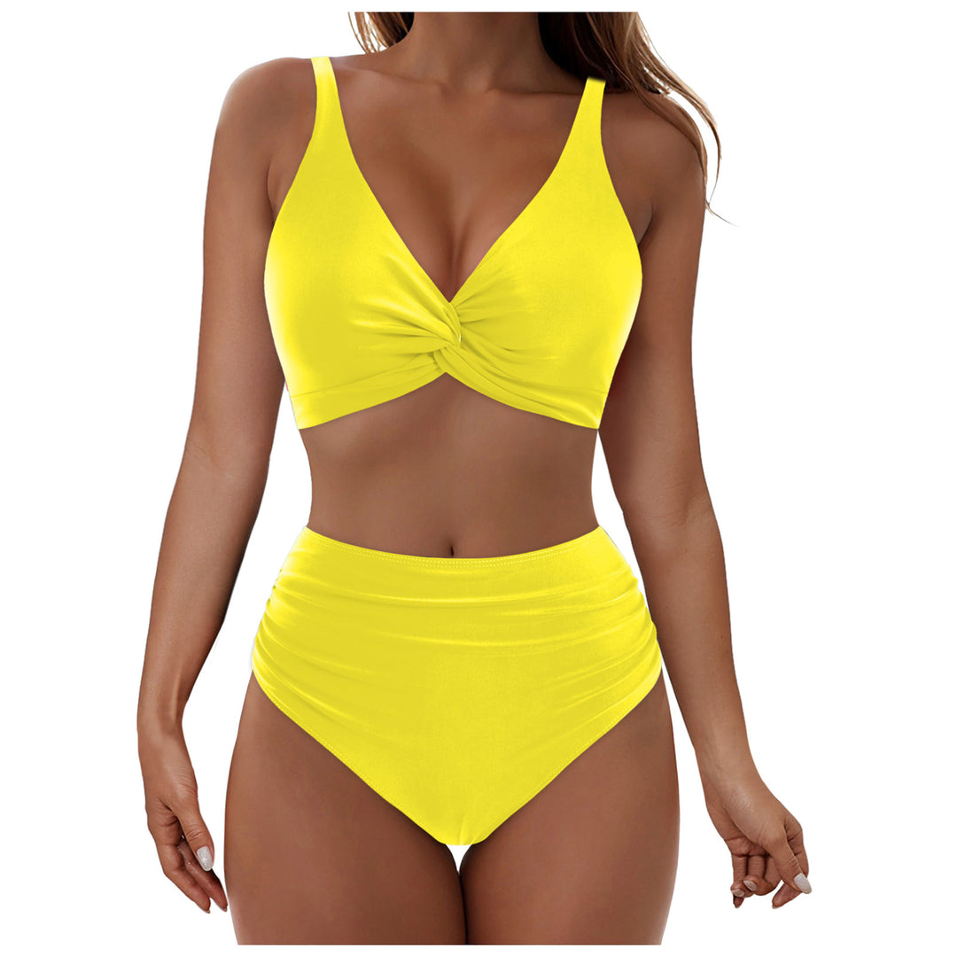 Damen Hochtailliertes Bikini-Set mit elegantem Wickeloberteil Echo Archiv