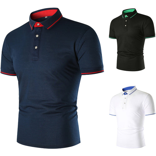 Herren Poloshirt mit kontrastierendem Kragen und atmungsaktiven Eigenschaften Echoarchiv