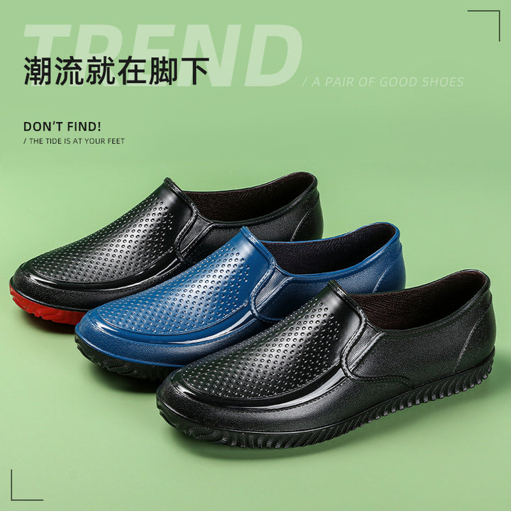 Herren Elegante perforierte Slip-On Halbschuhe mit rutschfester Profilsohle Echoarhiv