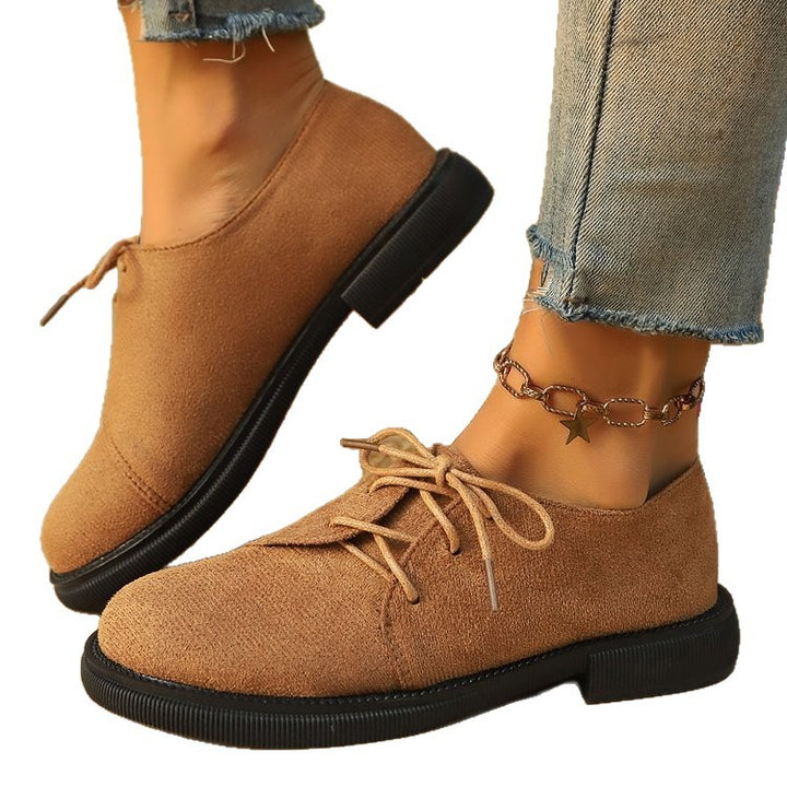 Damen Schnürer im Oxford‑Stil mit Leopardenprint und Wildleder‑Optik – Lioré