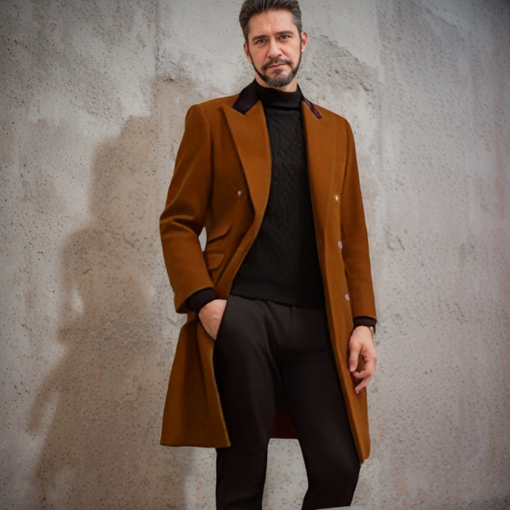 Herren eleganter Longblazer mit Doppelreihe Echoarchiv