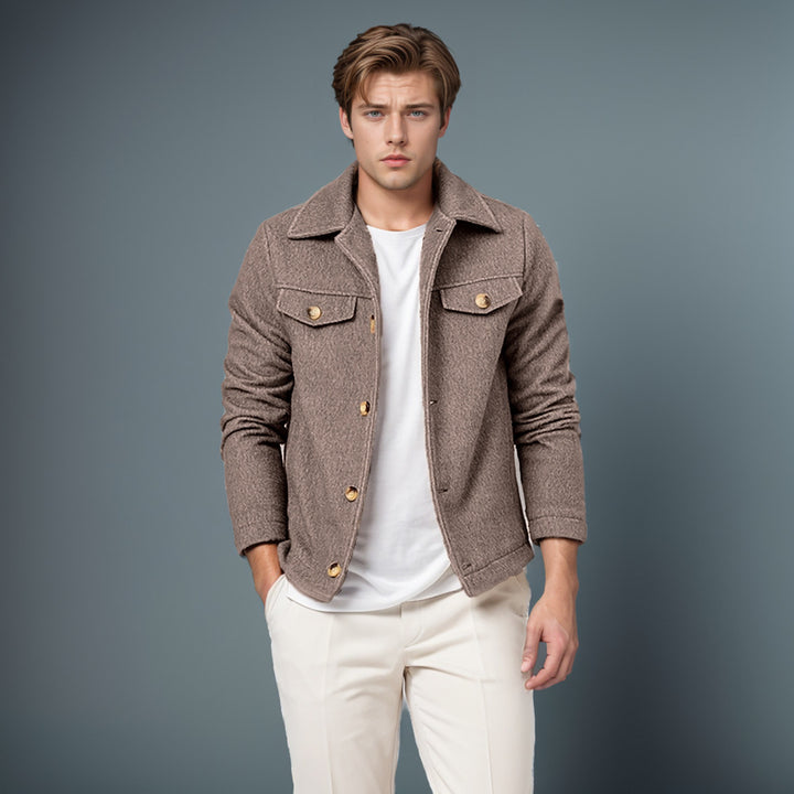 Herren Trendige Boucle-Jacke Echoarchiv