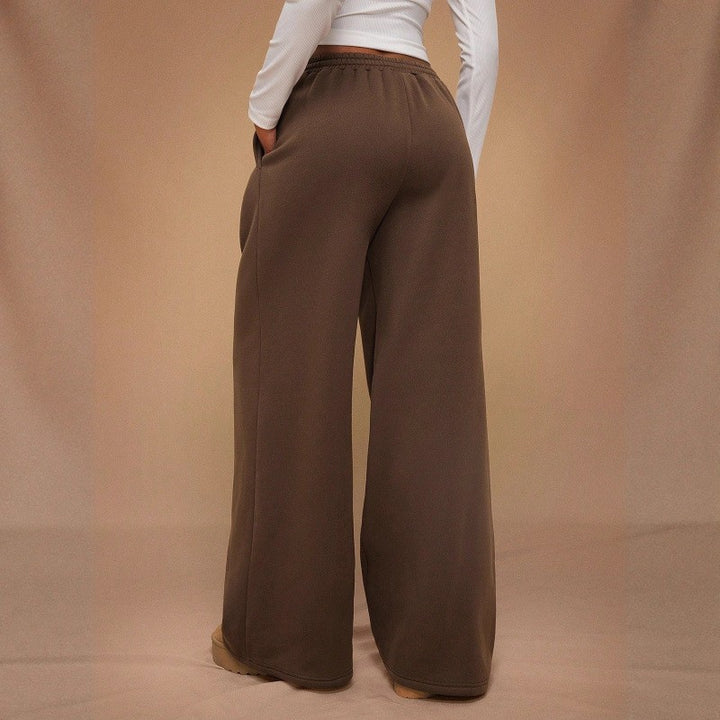 Damen nan weite High-Waist Lounge-Hose mit elastischem Bund und Eingrifftaschen Echo Archiv