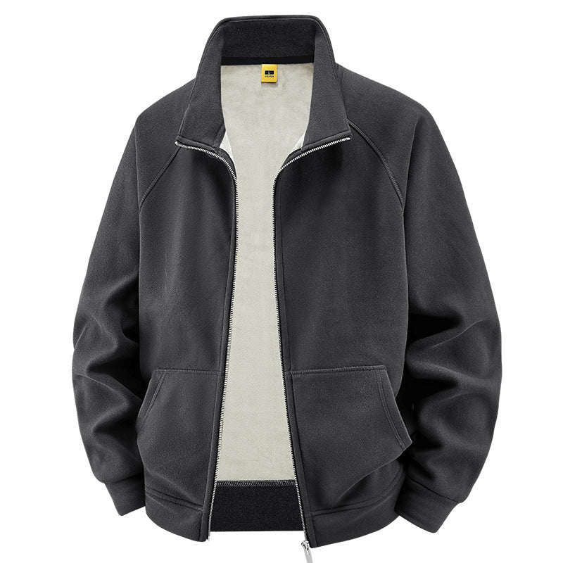 Herren Isolierte Plüschfutter-Sweatjacke mit Stehkragen und verdeckten Innentaschen Echo Archiv